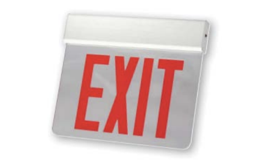 NYC Compliant Recessed Aluminum LED Edgelit Exit
