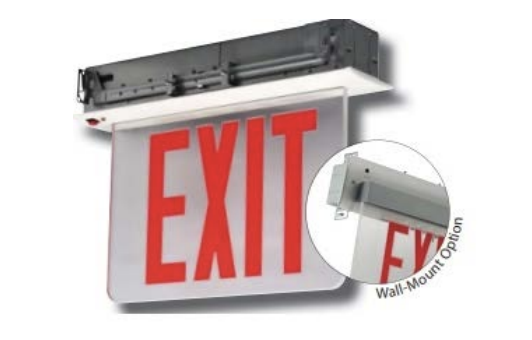 NYC APPROVED Recessed Aluminum LED Edgelit Exit (NYRELZXTE)