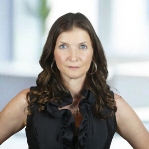 BABA WOSB Jess Mularski black dress headshot.